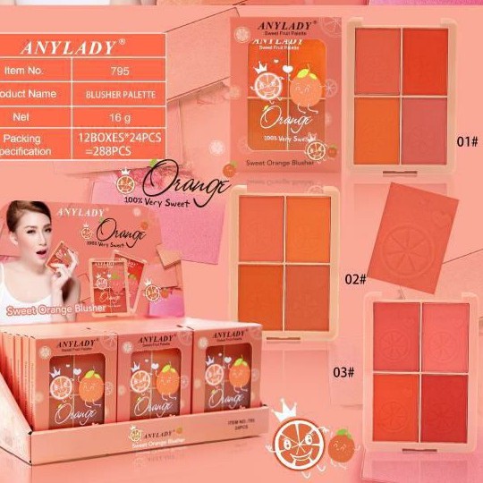 [ECER] BLUSHER SWEET ORANGE ANYLADY NO.795/SWEET FRUIT NO.795B