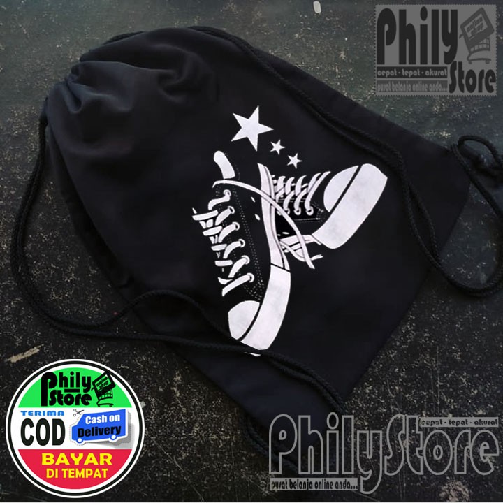 Tas Serut Sepatu / Drawstring / Tas Tali / Tas Stringbag Gym Olahraga ( MURAH BISA COD ) GYM FITNES