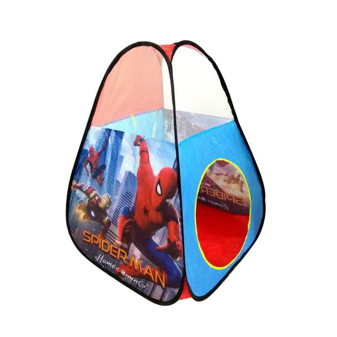 Tenda mainan anak lipat kemping karakter kartun lucu frozen spiderman cewek cowok bermain rumah-rumahan bahan kain parasut