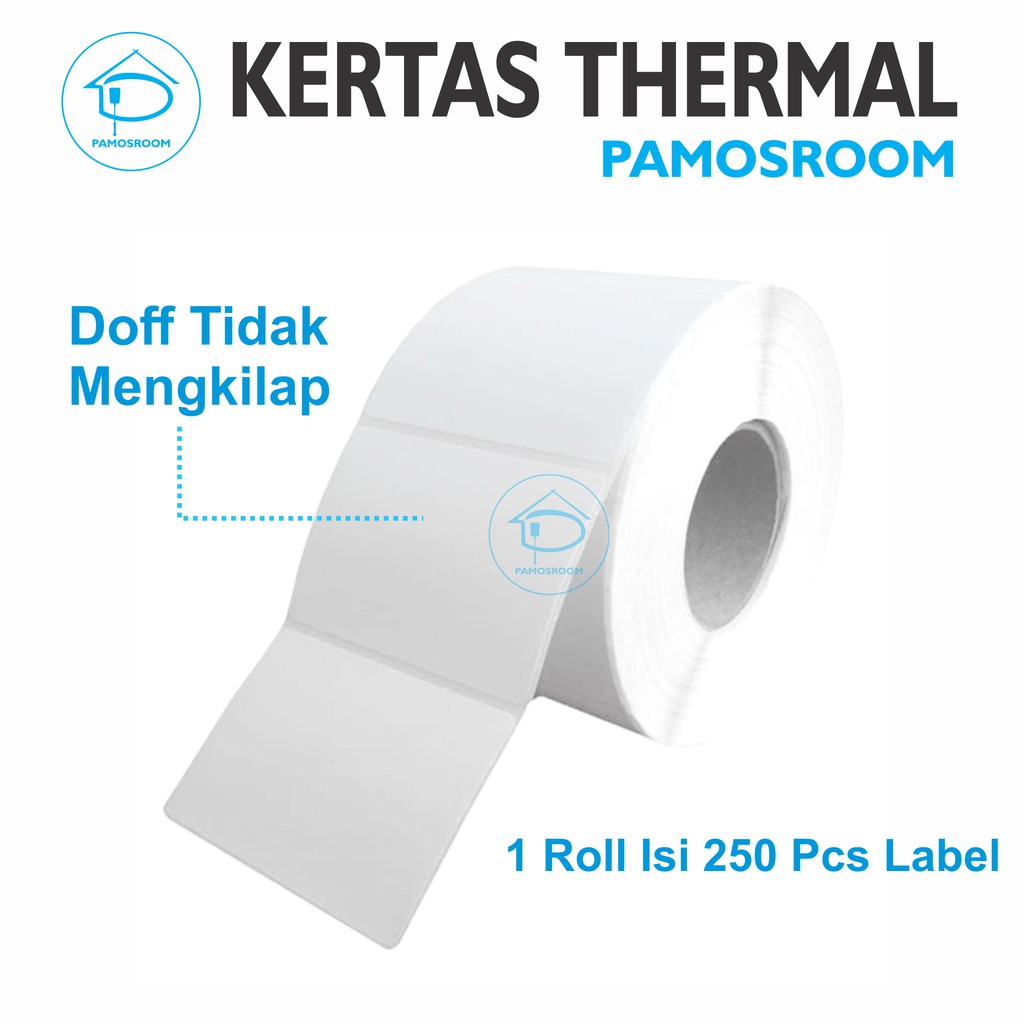 

Pamosroom Kertas Printer Thermal 100x150mm 250Label 10x15cm Per Roll Mudah Di Sobek
