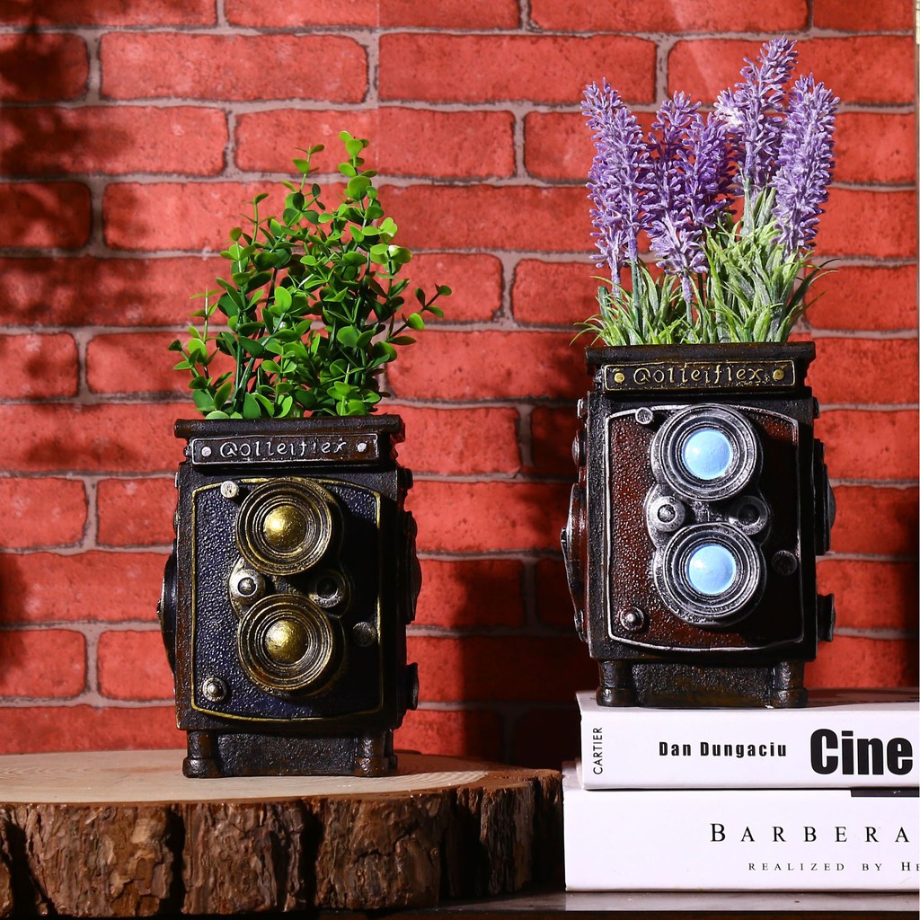 what to do with a broken camera create flower pots