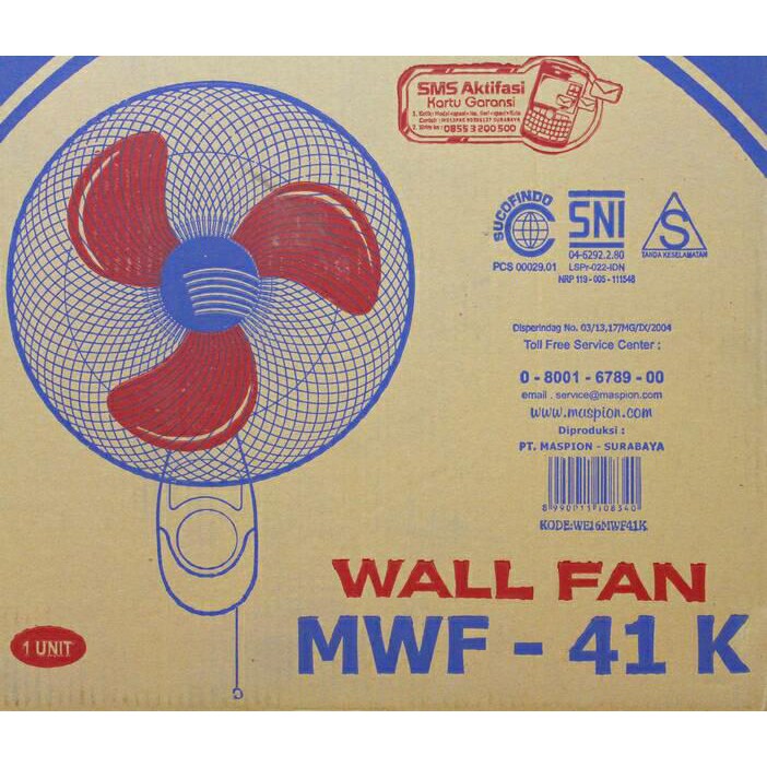 Maspion Wall Fan MWF-41K 16 Inch