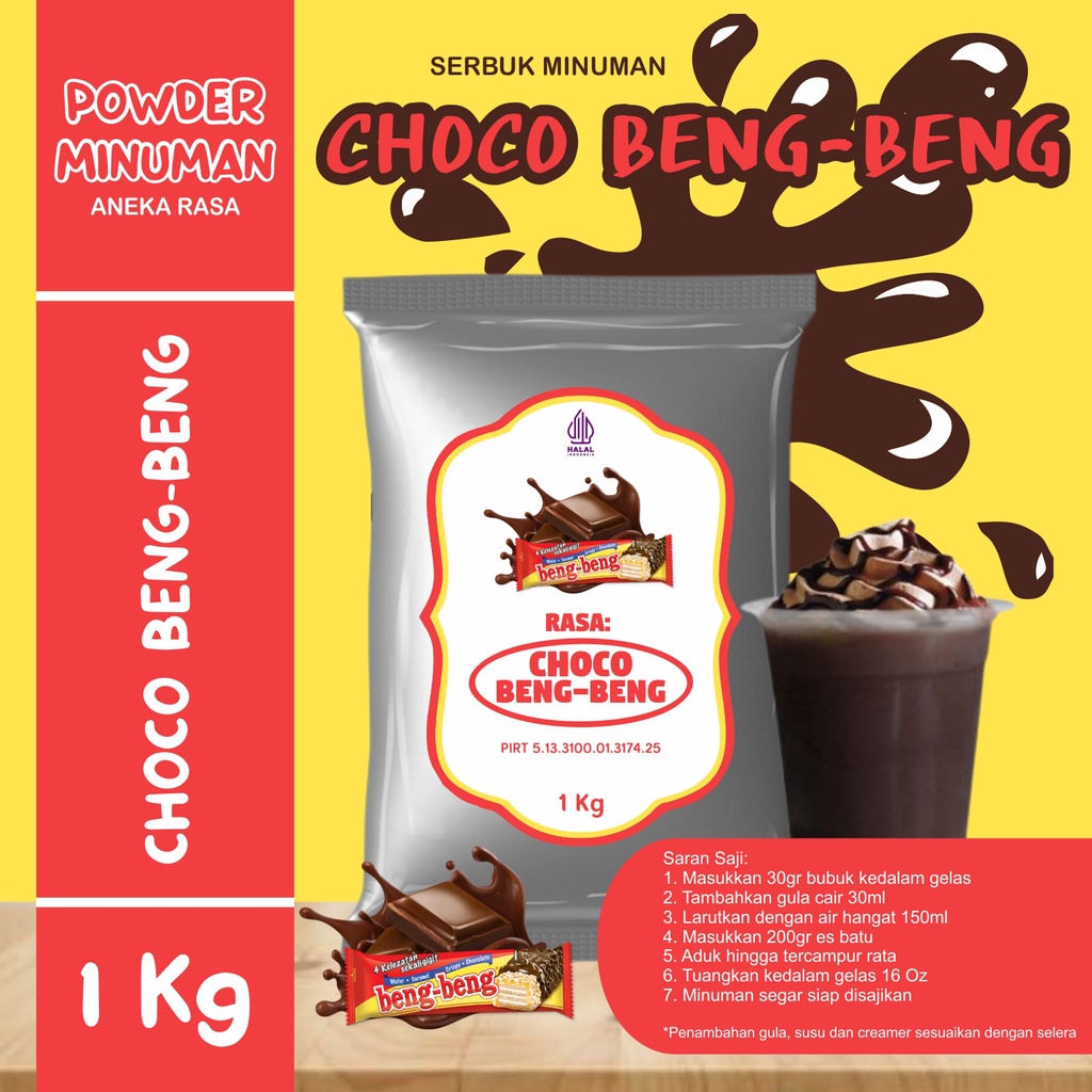 

Bubuk Serbuk Minuman 1kg Rasa Coklat Bengbeng Bubuk Minuman Kekinian Standar Instan Drink Choco BengBeng Flavor Powder Boba Drink