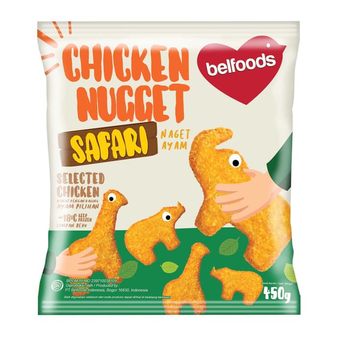 Chicken Nugget Safari 450 Gram - Belfoods