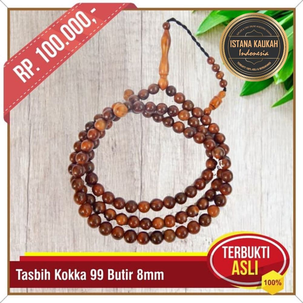 Tasbih Kaukah Asli, Tasbih Kokka 99 Butir 8 mm - Istana Kaukah