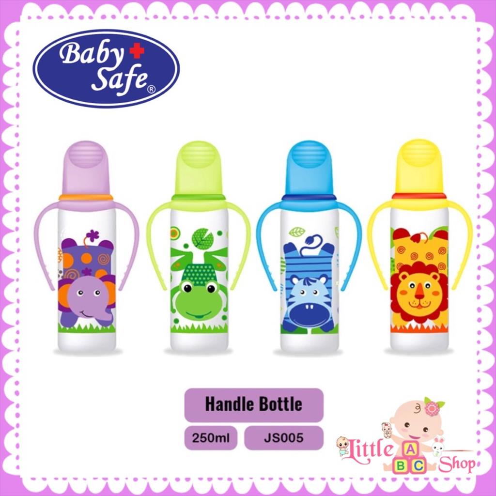 Baby safe Bottle with Handle  JS005 / Babysafe Botol susu dengan handle tangan