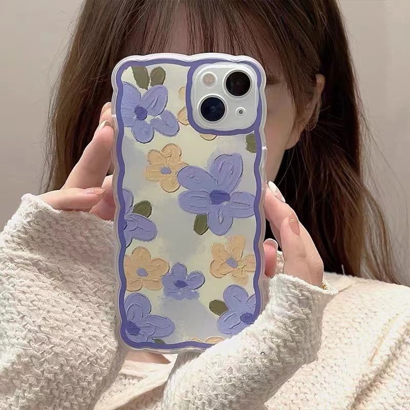 Soft Case Silikon TPU Transparan Motif Bunga Untuk IPhone 12 13 Se 2020 6 6S 7 8 Plus X XS XR 11 Pro Max