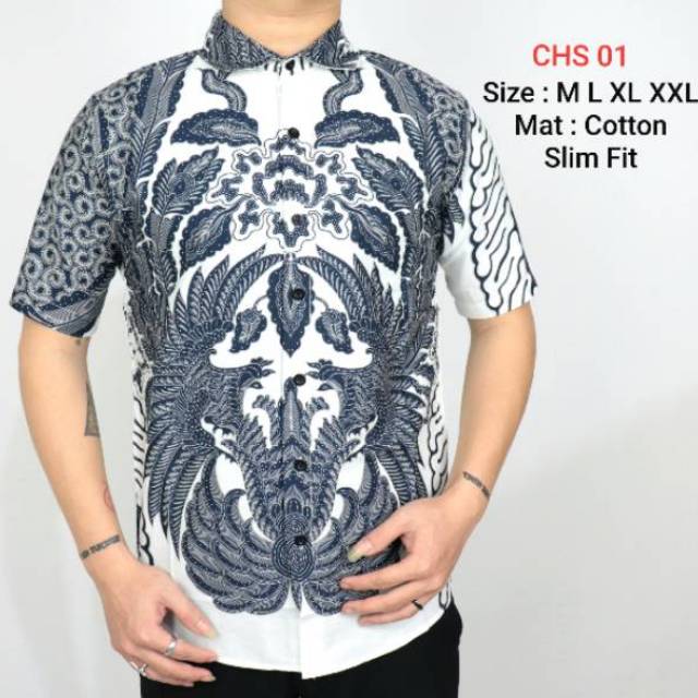 CHS 01 HEM KEMEJA BATIK SLIM FIT PRIA