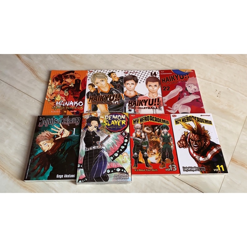 manga JJK, Hanako, Haikyuu, BNHA