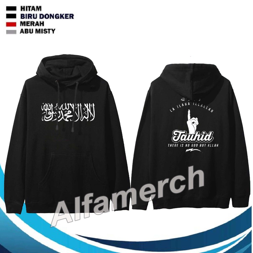 JAKET SWEATER HOODIE TAUHID ISLAMI - Kaos Pria Keren