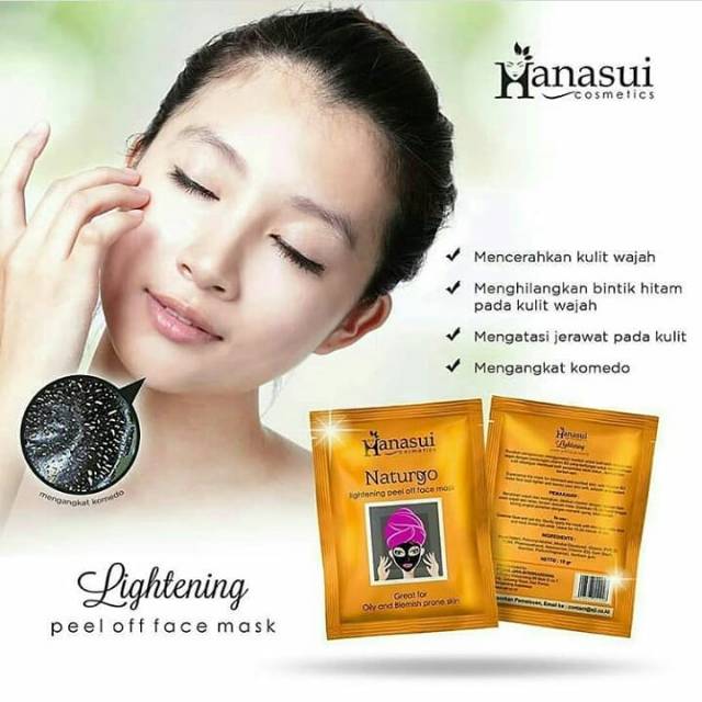 INAYSHOP.ID - Hanasui Naturgo Lightening Peel Off Face Mask ORIGINAL BPOM