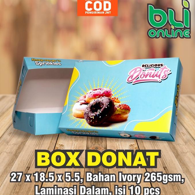 

Kotak Donat 27X18.5X5.5 Isi 10Pcs / Dus Donat / Box Donat / Kemasan Donat