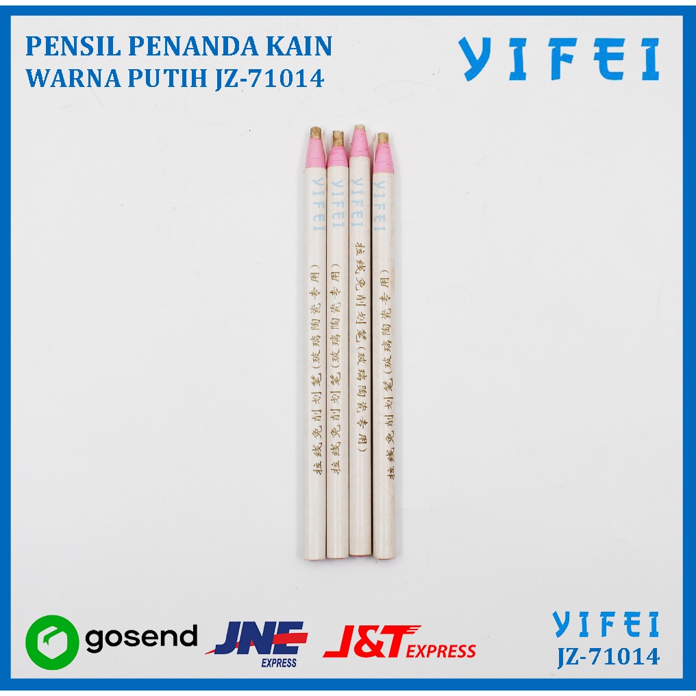 PENSIL PENANDA KAIN WARNA PUTIH/ WATER ERASABLE PENCIL YIFEI-71014