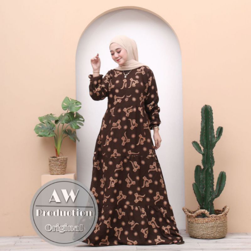 GAMIS RAYON PREMIUM MOTIF BUSUI BUMIL KEKINIAN DRESS WANITA BATIK PEKALONGAN TERMURAH