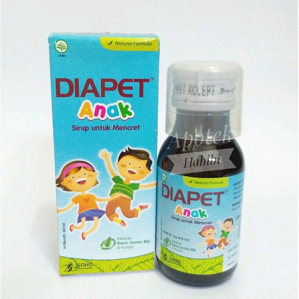 DIAPET ANAK Syrup 60 ML - Obat Diare Mencret Anak Sirup Mules BAB Cair