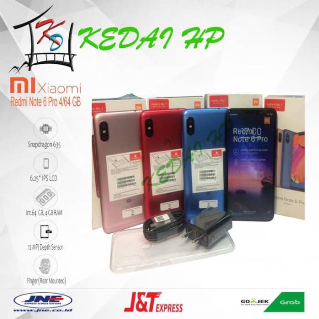 XIAOMI REDMI NOTE 6 PRO 4/64 - RAM 4GB - INTERNAL 64GB - Hitam
