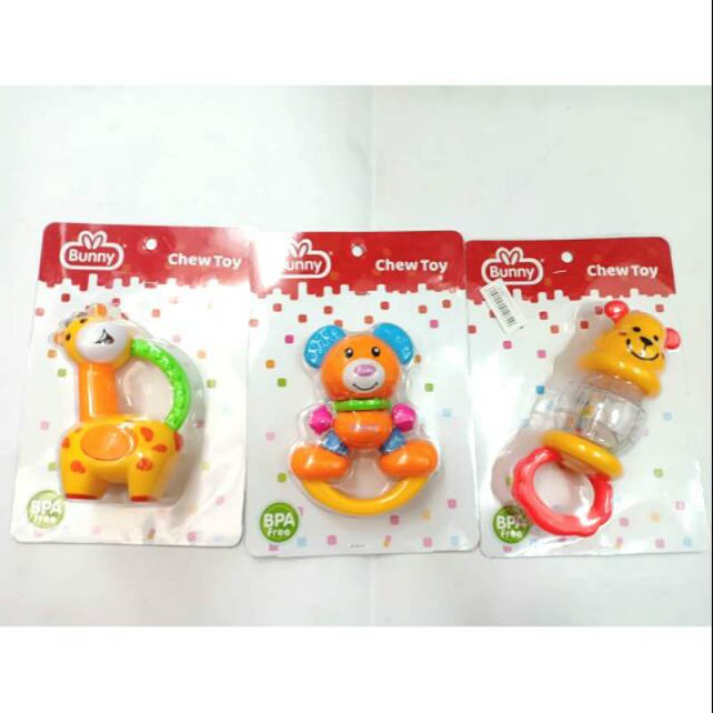 LustyBunny Rattle Baby Chew Toy / Mainan Kerincingan Bayi Lusty Bunny