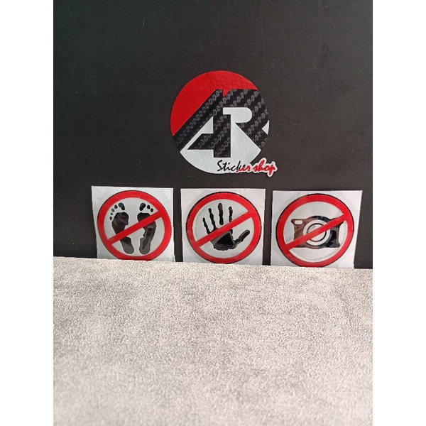 

Sticker rambu kaki kamera tangan cutting