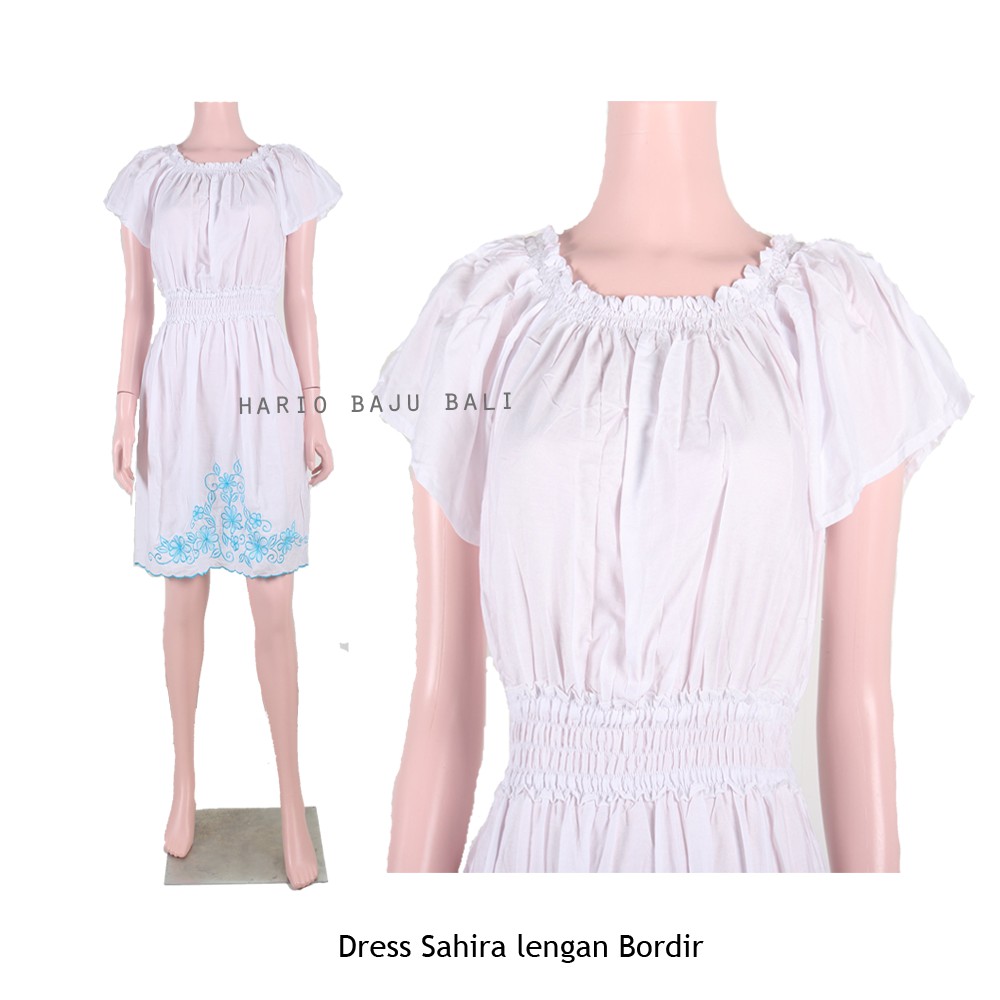 DRESS BALI DASTER BORDIR DRESS SAHIRA LENGAN BORDIR