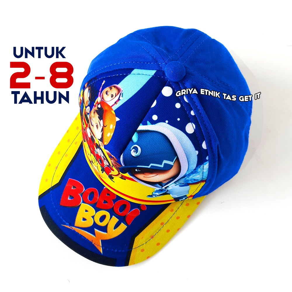 Topi Boboiboy Anak Halilintar - Topi Anak Laki Laki - Topi Boboboy - Topi Anak Cowok - Topi boboboy