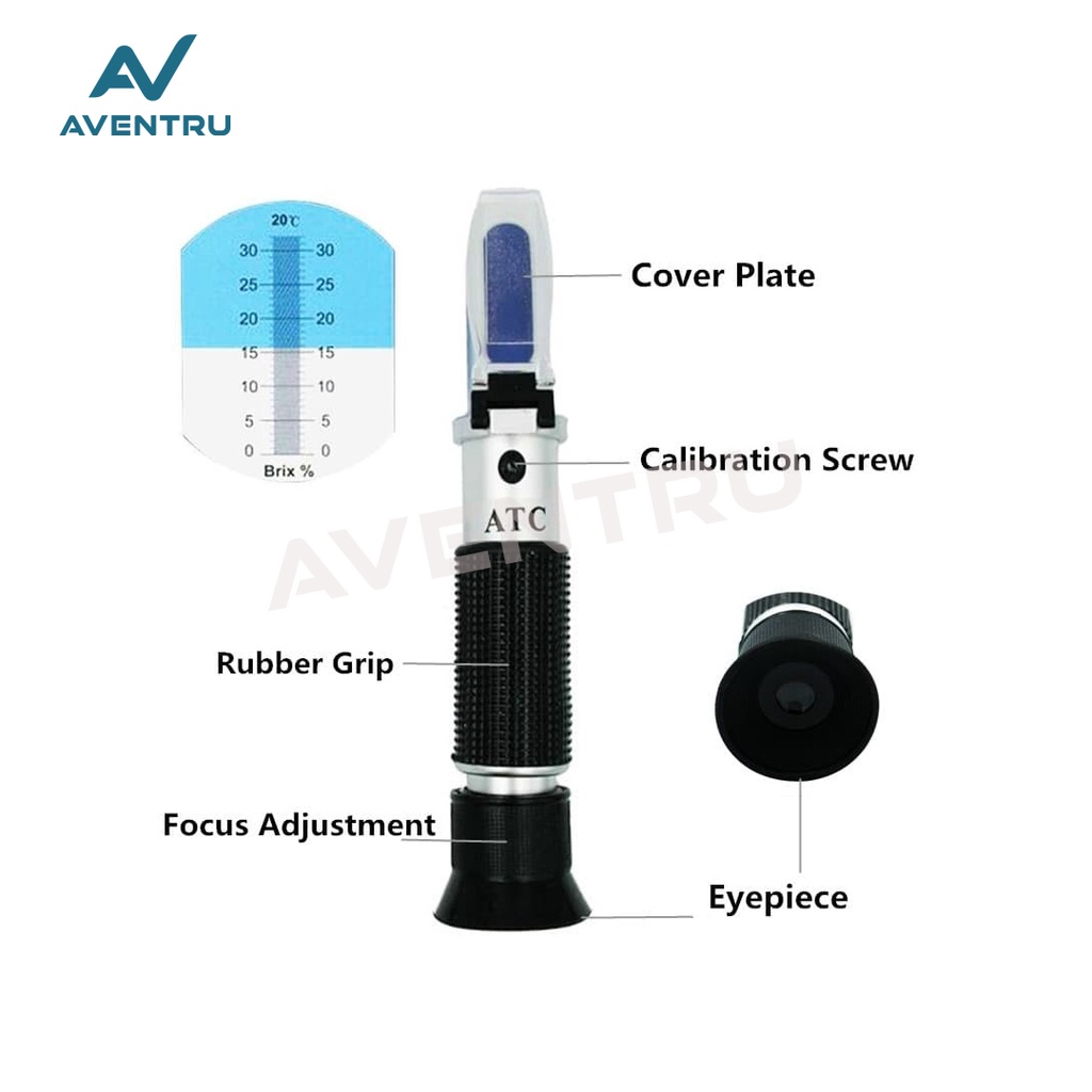 Alat Ukur Kadar Gula Makanan Minuman Brix Refractometer 32% 90%