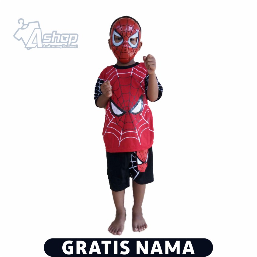 Kostum Spiderman Pendek