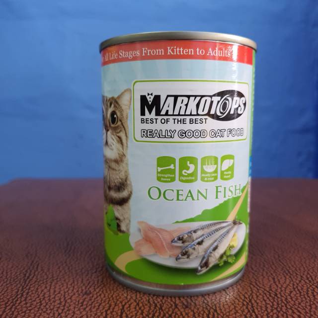 Markotop Kaleng Ocean Fish 400 gr Makanan Kucing Basah Wet Cat Food