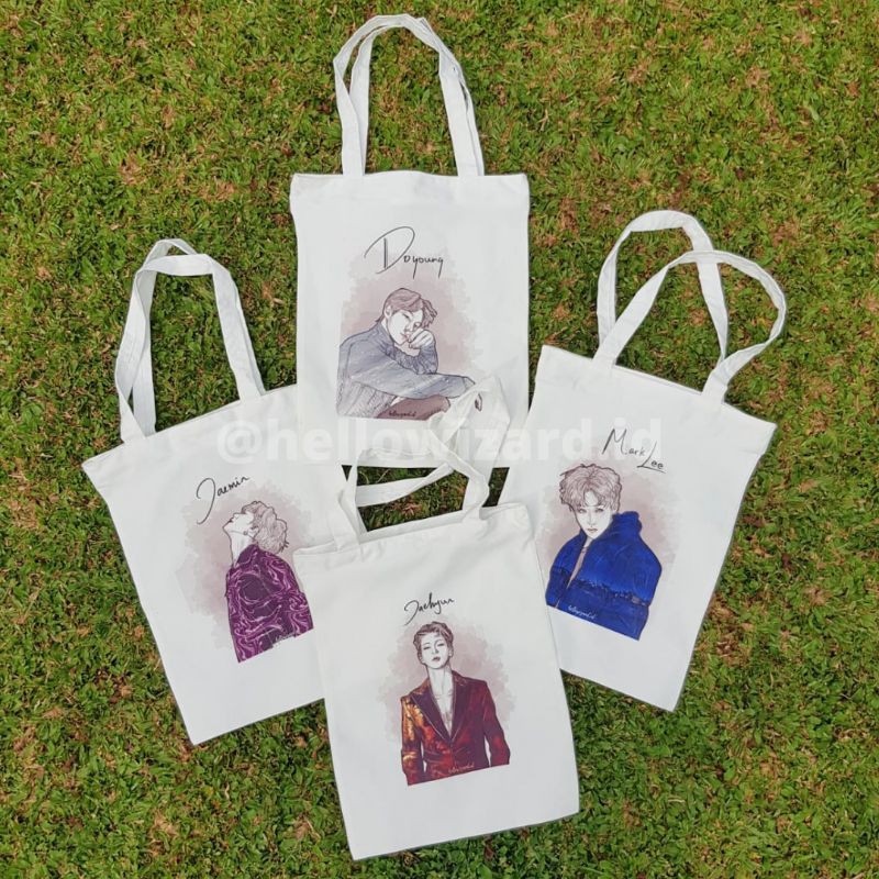 Totebag NCT/ Totebag kanvas resleting/ Totebag Kpop/ Jaehyun Doyoung Mark Jaemin ♡kelontong.kpop♡