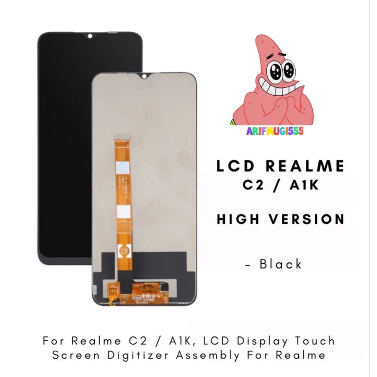 LCD +Ts Realme C2 RMX 1941 / LCD Oppo A1K High Version Fullset Touchscreen