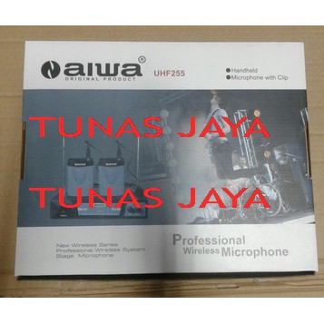 Mic Wireless Aiwa UHF 255 ( Clip On + Clip On )