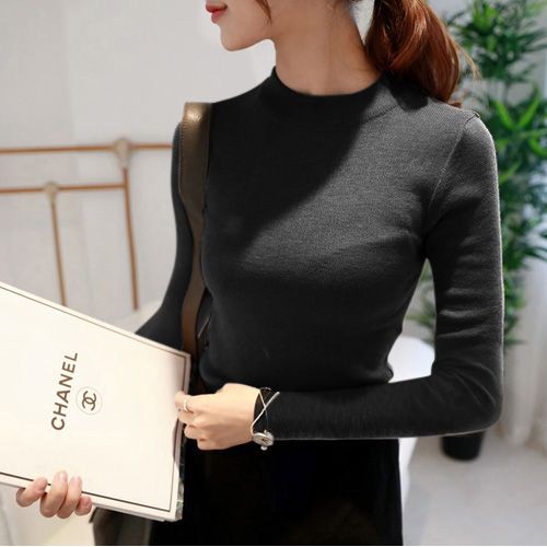 Black/camel/gray/red/purple/white basic color (baju import/lucu/murah/baju impor)