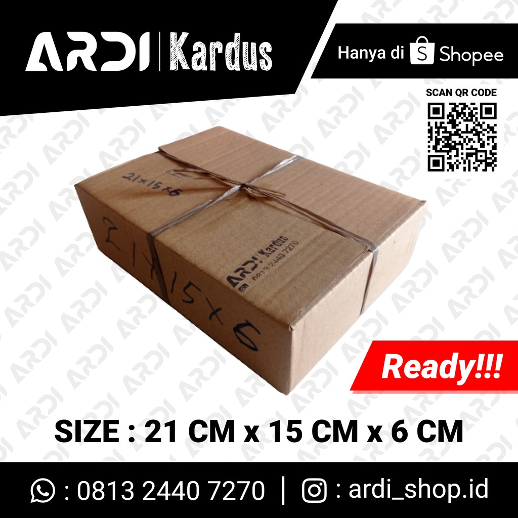 

KARDUS SIZE 21 CM X 15 CM X 6 CM
