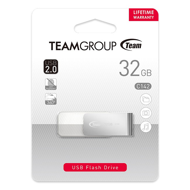 TEAMGROUP USB Flashdisk C142 32GB 2.0 White Team Original Penyimpanan