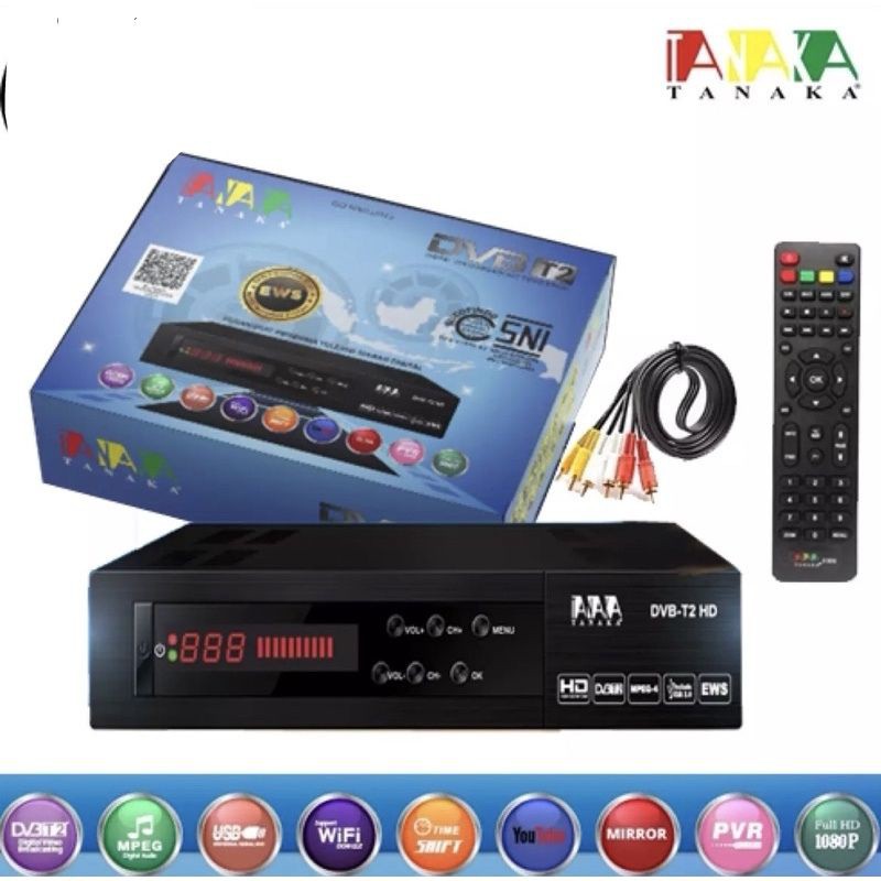 Set Top Box TV Digital Tanaka DVB-T2 - Paket RCA