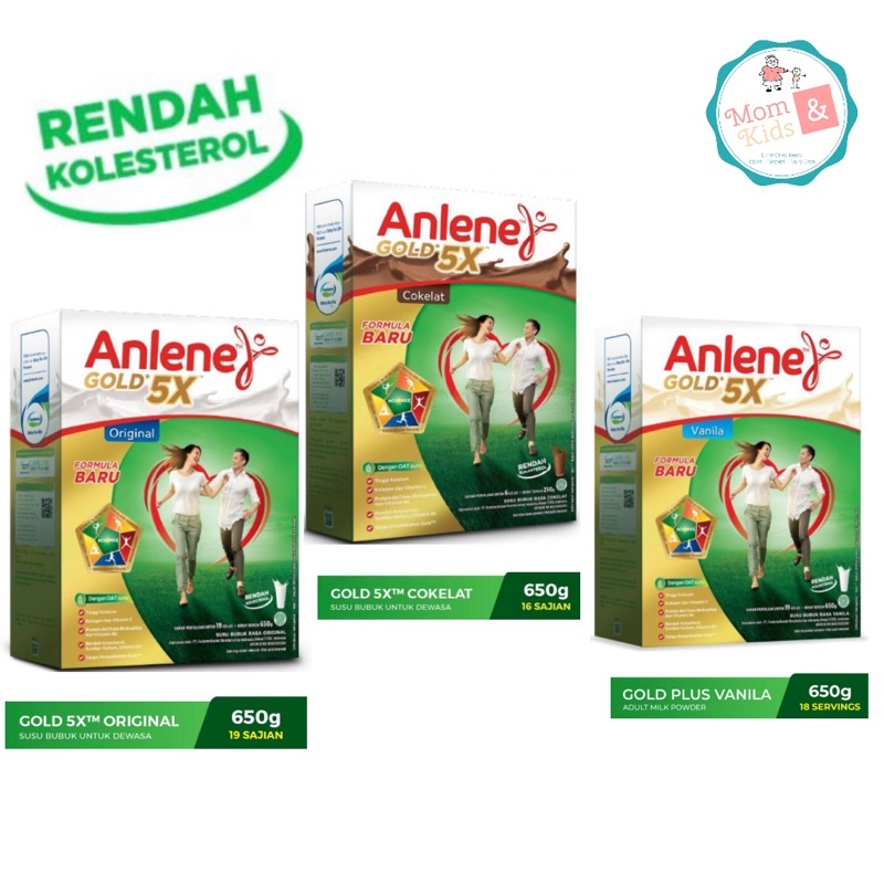 Anlene Gold Plus Rasa Original/Vanila/Coklat 620 gram