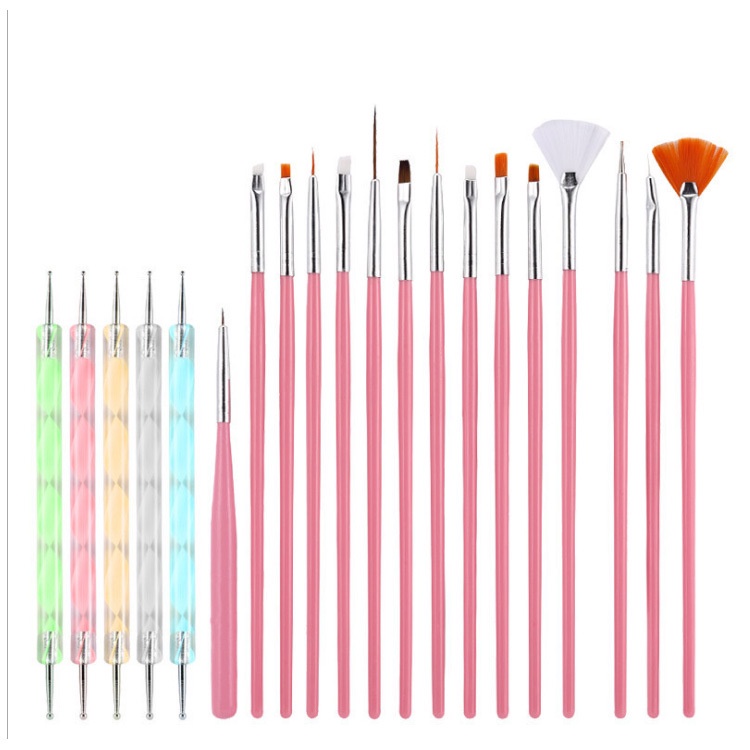 Kuas Nail Art Tools 15 Pcs UV Gel Polish Drawwing Brushes / Nail Art Brush Set 15 Pcs