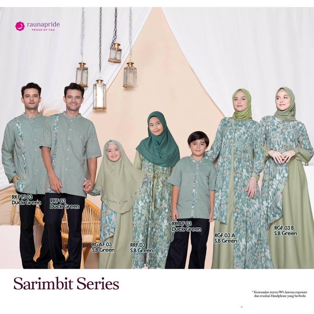 BUSANA MUSLIM SARIMBIT RAUNA 03 DUCK GREEN