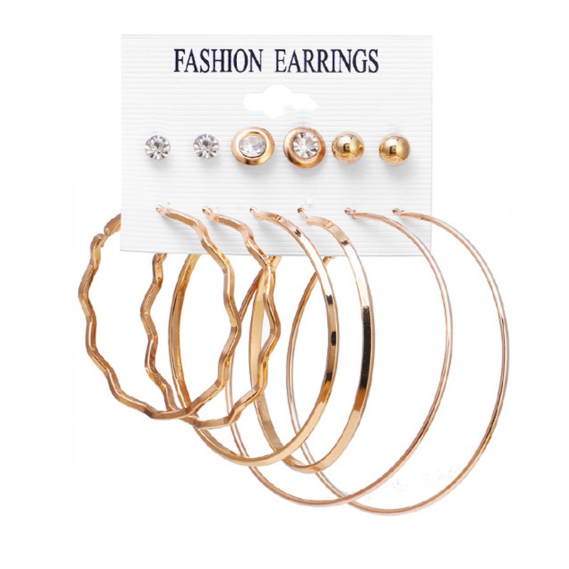 Set AntingWanita Anting Bohemian Geometric Hoop Women Earrings - Set Anting Hoop-Aks-91 #2