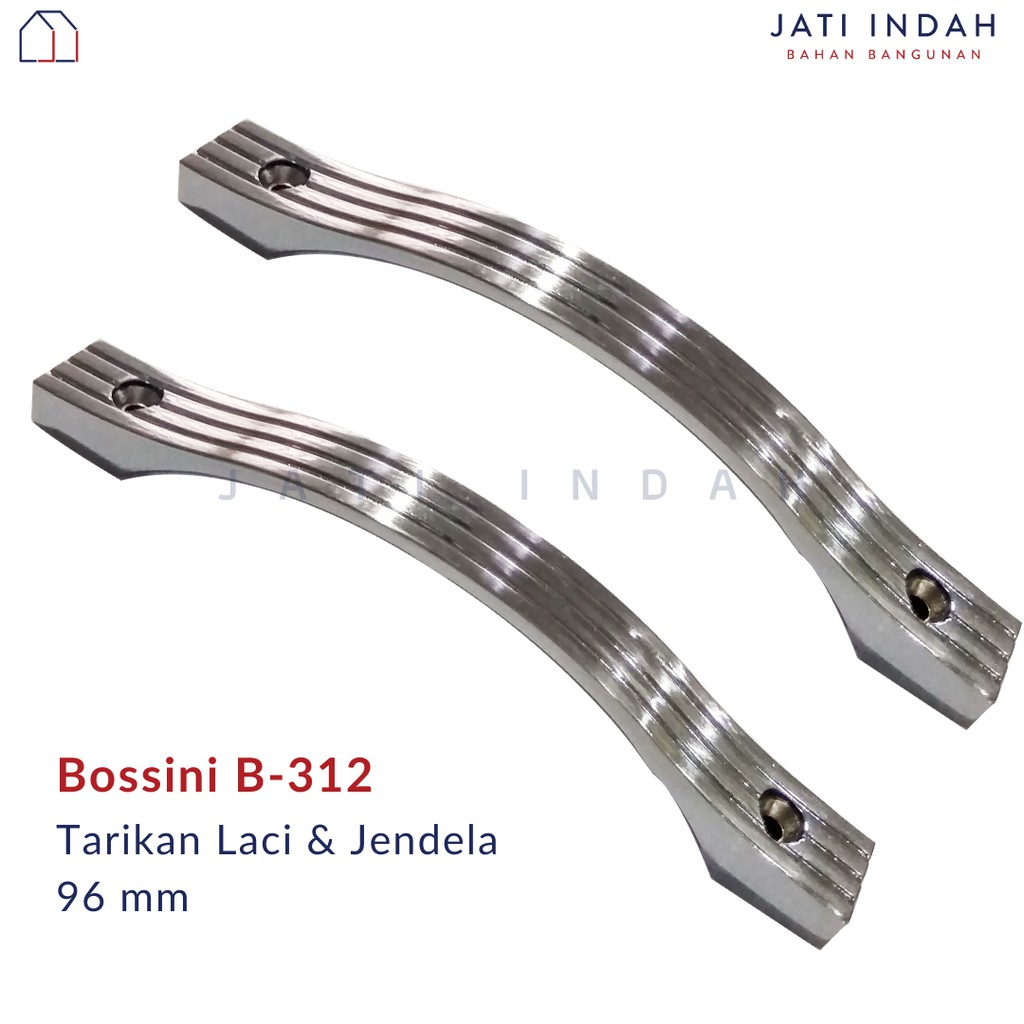 BOSSINI 312-96mm Tarikan Laci Lemari Kabinet Jendela Stainless/Handle