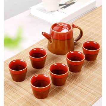 7in 1 Chinese Tea Set kungfu Red + Free Gift Box