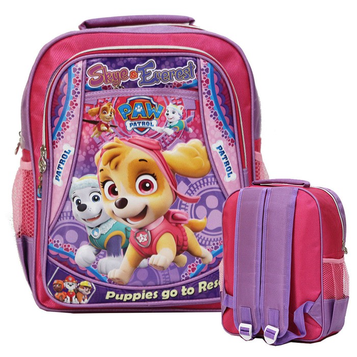 Tas Ransel Anak Sekolah TK & PG Paw Patrol Soft Timbul Bahan Saten