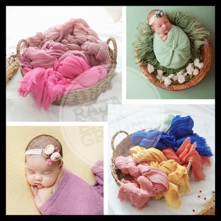Newborn Gauze Cotton Wrap Photo Prop Selendang Newborn Photography