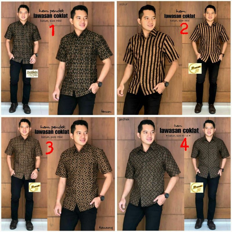 Batik Pria Lawasan Lengan Pendek Masakini