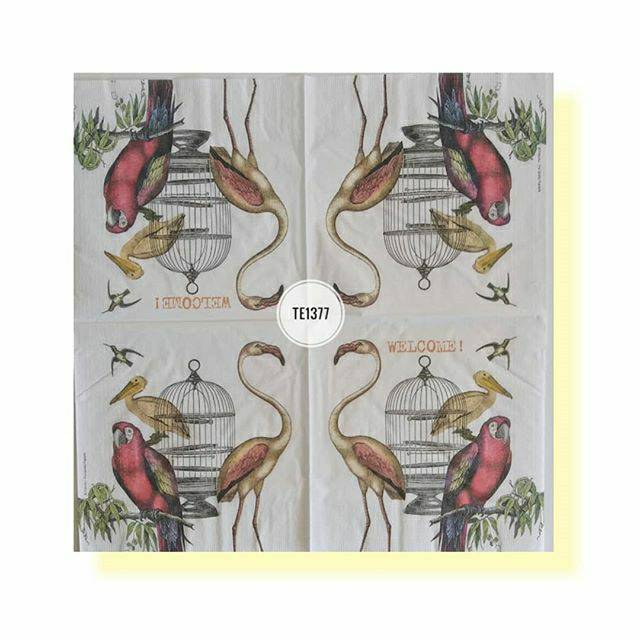 Tisu Decoupage  eropah 33x33 cm TE 1377