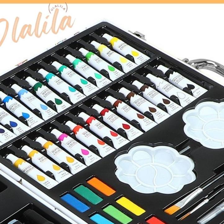 

[PRODUK A88] Crayon Set Koper Premium Lengkap Komplit Besar Mewah 145 pcs New Model crayon souvenir hadiah ulang tahun lebaran 8VC