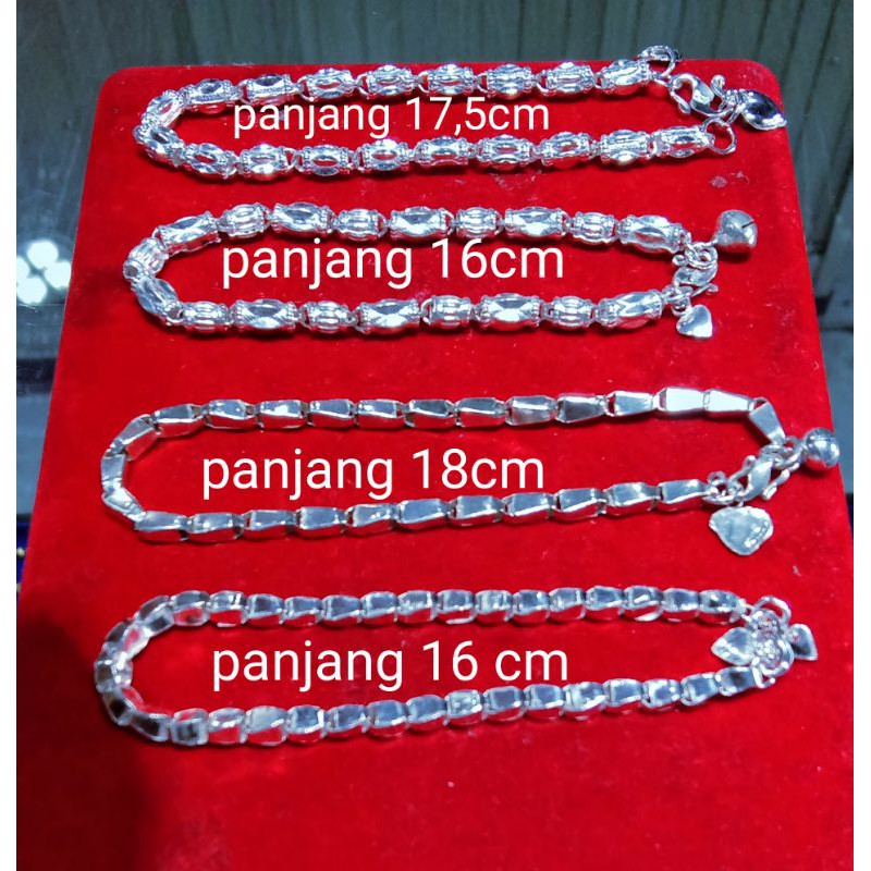 Gelang padi & Bambu bahan perak murni