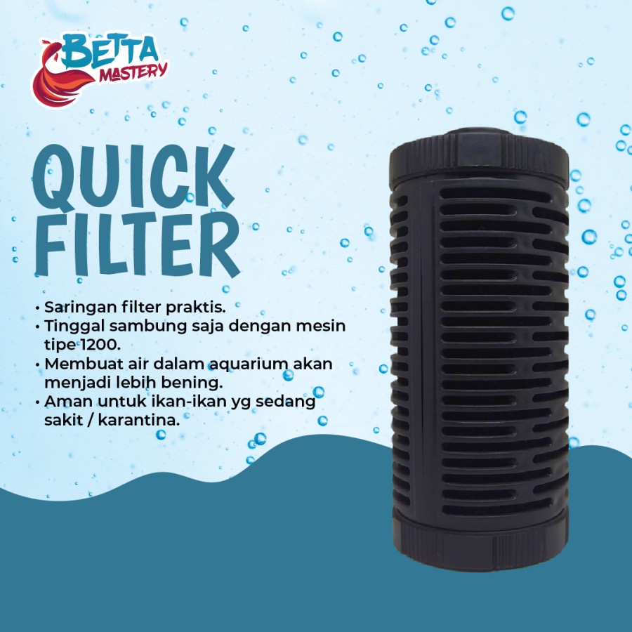 QUICK FILTER ALAT FILTER ALAT PENYARING KOTORAN AQUARIUM AQUASCAPE PRAKTIS AIR JADI BENING