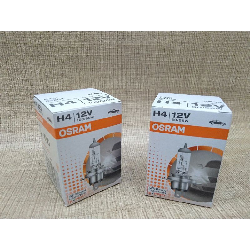 Lampu Bohlam Dop Halogen Osram H4 12V 60/55W dan H4 12V 100/90W Original Asli Termurah Surabaya