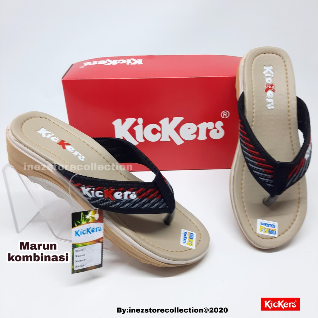 SENDAL WEDGES WANITA KICKERS TERMURAH KODE JPT22 ELEGAN BERKUALITAS