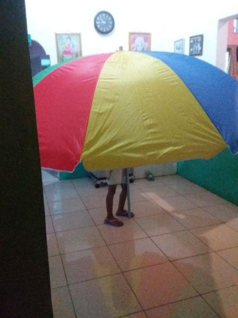 Payung Tenda Besar 280cm Pelangi Payung Pantai Cafe Bazar Pkl